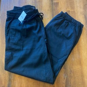 J.Crew NWT women’s 6 navy jogger style pants Drawstring Elastic Waist Pockets